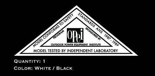OPEI Manufacture 1987-1989 Decal