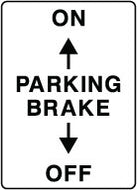 Simplicity Parking Brake Decal