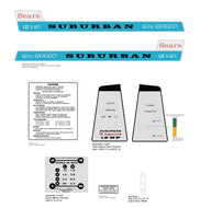 SEARS 1966 Suburban 12HP (Black Shift Plate) Decal kit