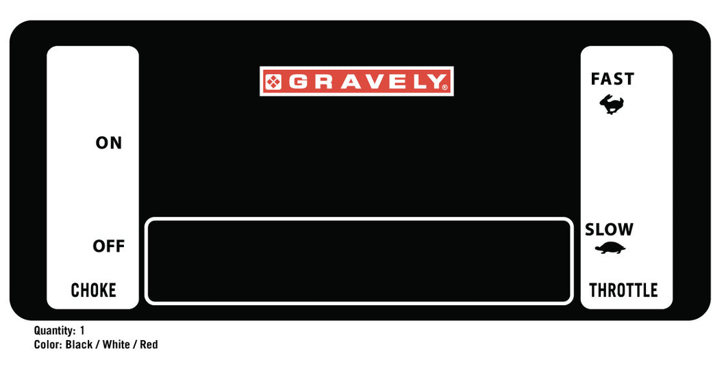 Gravely Lawn Mower Dash Decal