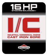 Briggs and Stratton 16HP engine decal