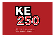 Kawasaki 1970 KE250 Enduro Bike Decals