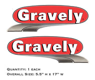 Gravely Oval Hood Decals