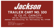 Jackson Trailer Cart Decals