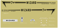 Wizard 7HP Lawn Tractor Decal Kit