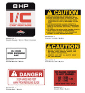 Simplicity Brush Mower Decals