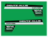 Deutz Allis 1814 SIGMA Hood Decals