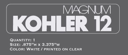 Kohler Magnum 12 Engine Decals
