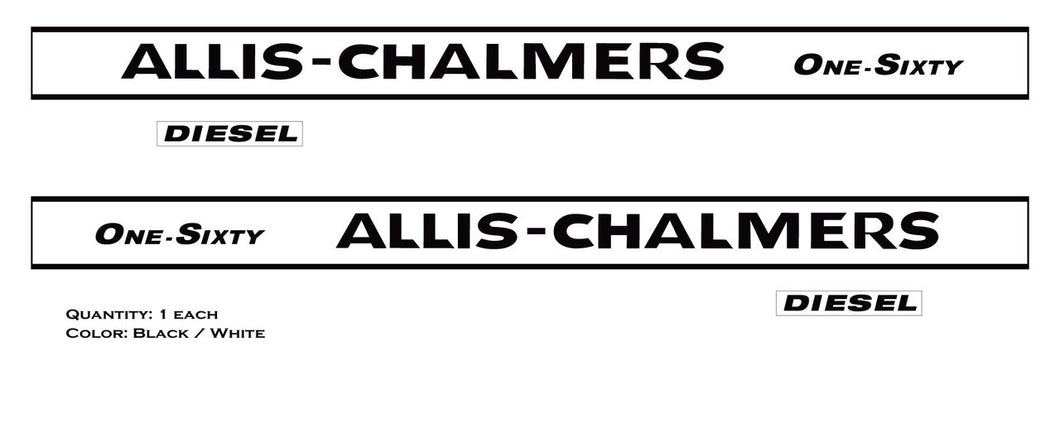 Allis Chalmers 160 Diesel Hood Decal