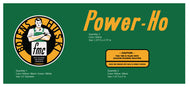 Bolens Power-Ho Tractor Decals