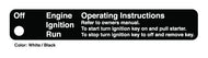 Ariens Snowblower Operating Instructions Decal