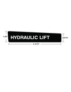 Simplicity 900 Series Hydraulic Lift Decal