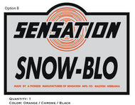 Sensation Sno-Blo Decal