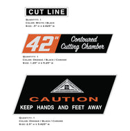 Gilson 1969 Mower Deck Decals