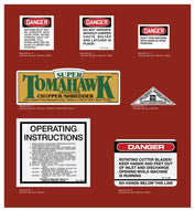 Tomahawk Chipper / Shredder Decals