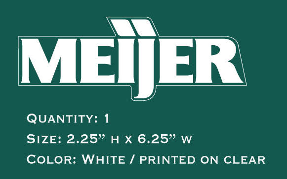 Meijer 22HP Logo Only Decal