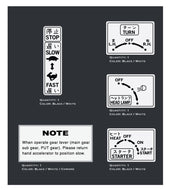 Mitsubushi D1800 Assorted Tractor Decals