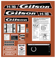 Gilson 1974 H-16 Decal Kit
