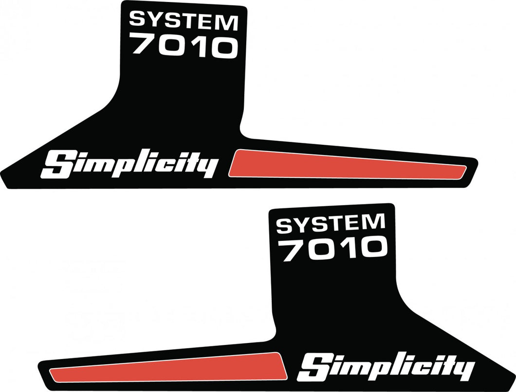 Simplicity 7010 System Hood Decal