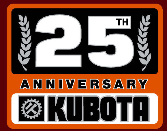 Kubota 25th Anniversay Decal