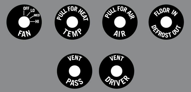 Jeep Climate Control Pull Knob Decals