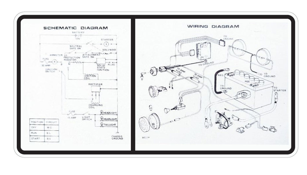 SEARS 1973-1975 ST/12 Wiring Diagram Decal