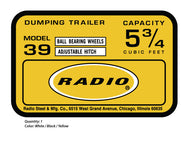 Radio Mfg. Dumping Trailer Decal