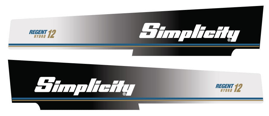 Simplicity 1995 Regent 12hp Hood Decals – Vintage Reproductions