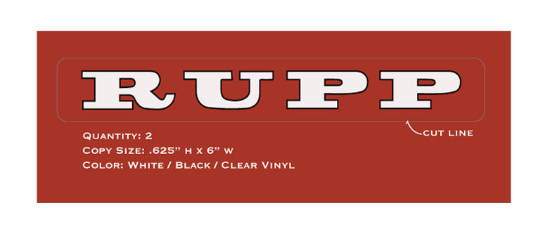 RUPP Motorcycle Gas Tank Decal