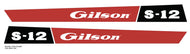 Gilson Tractor S-12 hood decals