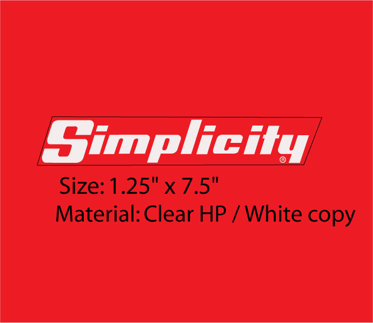 Simplicity series white logo 7.5