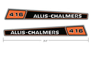 Allis Chalmers 416 Lawn Tractor Hood decals