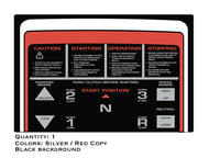 SEARS 1977 - 1979 GT/18 Shift Decal