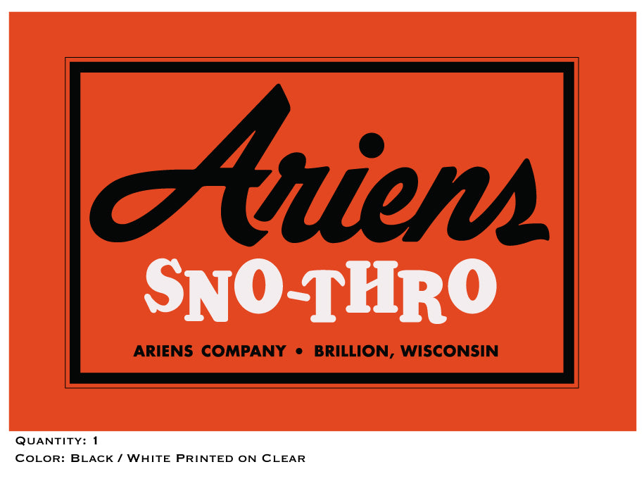 Ariens Sno-Thro Scoop Decal