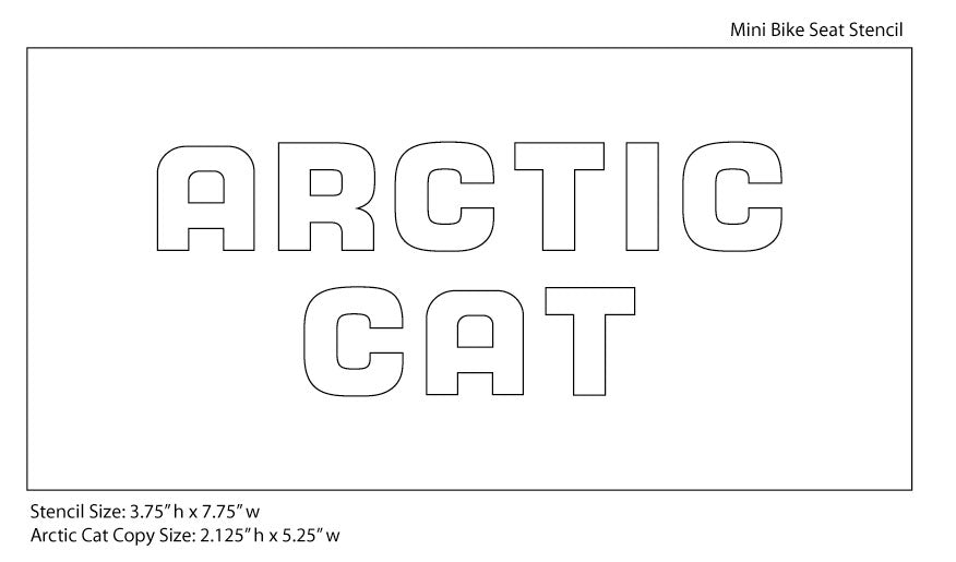 Arctic Cat Mini Bike Seat Stencil Decal