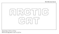 Arctic Cat Mini Bike Seat Stencil Decal