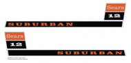 SEARS 1968 / 1969 Suburban 12 Hood Decals