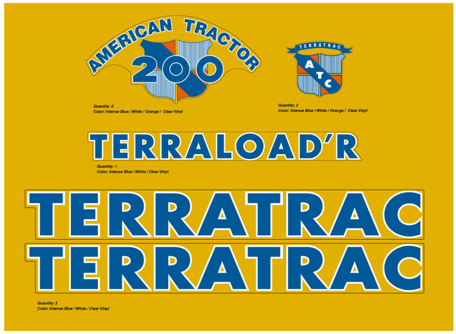 TerraTrac 200 Terraload'r Decals