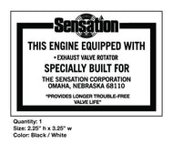 Sensation EVR Engine Decal