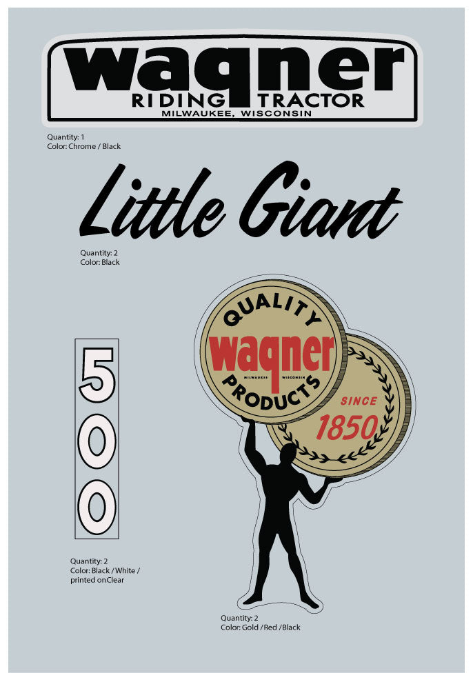 Wagner Little Giant 500 Decal Set