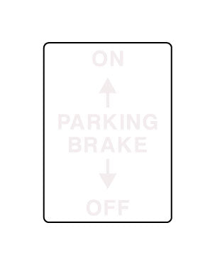 Simplicity - White Parking Brake Decal