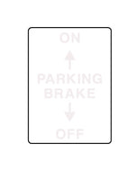 Simplicity - White Parking Brake Decal